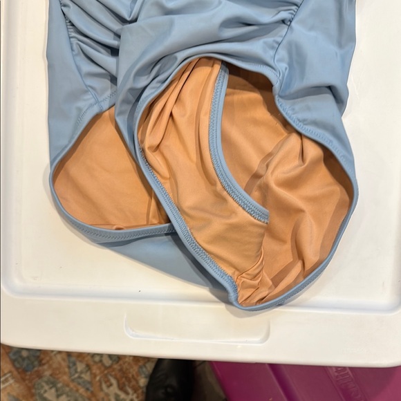 J Crew Reimagined One Shoulder Blue Swimsuit ✨🫶🏻 - Picture 2 of 8